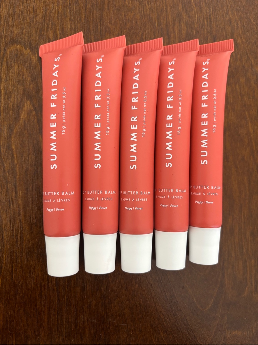 Summer Fridays Lip Butter Balm Poppy 5-Pack NO BOX